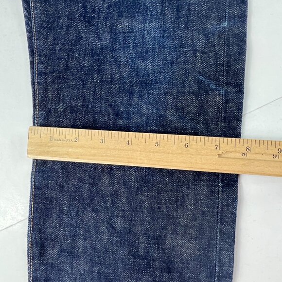 Rouge Territory Selvedge Jean Men Measured 33x30 Skinny Dark Blue 6 Pocket Denim - Picture 12 of 16